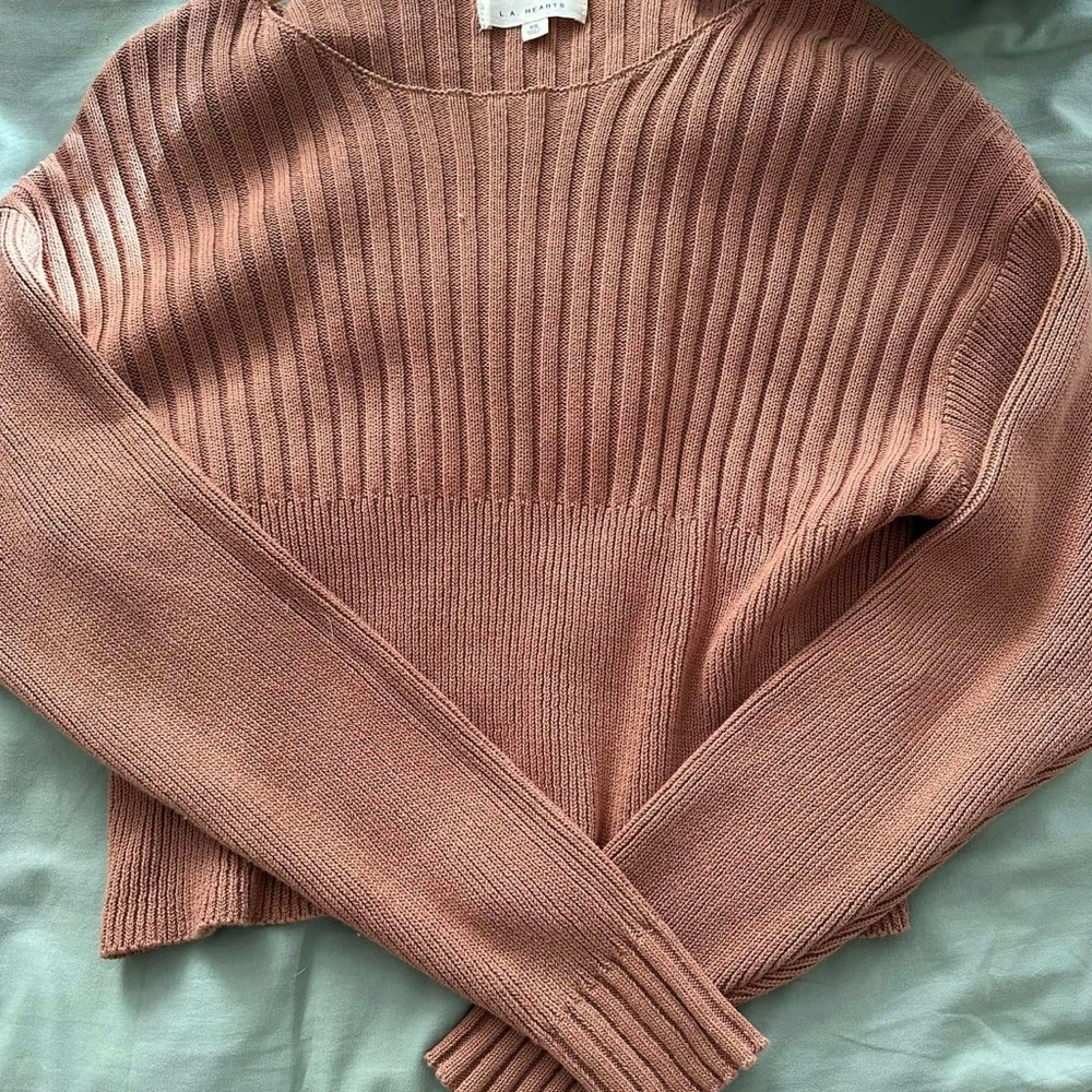 LA Hearts Sweater, Brown, XS